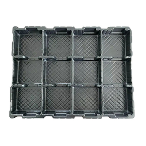 Bandeja de pl&aacute;stico negra antiest&aacute;tica para protecci&oacute;n y almacenamiento de PCB