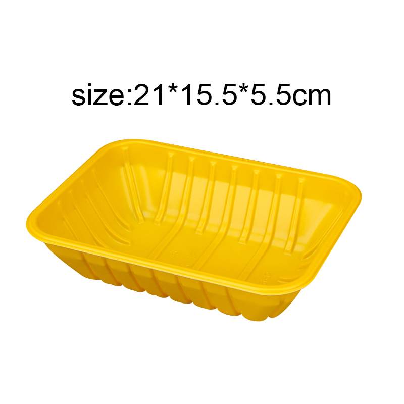 Plateau &eacute;pais jetable PP serrure rectangulaire bo&icirc;te fra&icirc;che carte bo&icirc;te d'emballage poulet frais et canard bo&icirc;te d'emballage frais