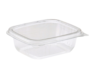 Contenedor de delicatessen con bisagras de PET de 12 oz