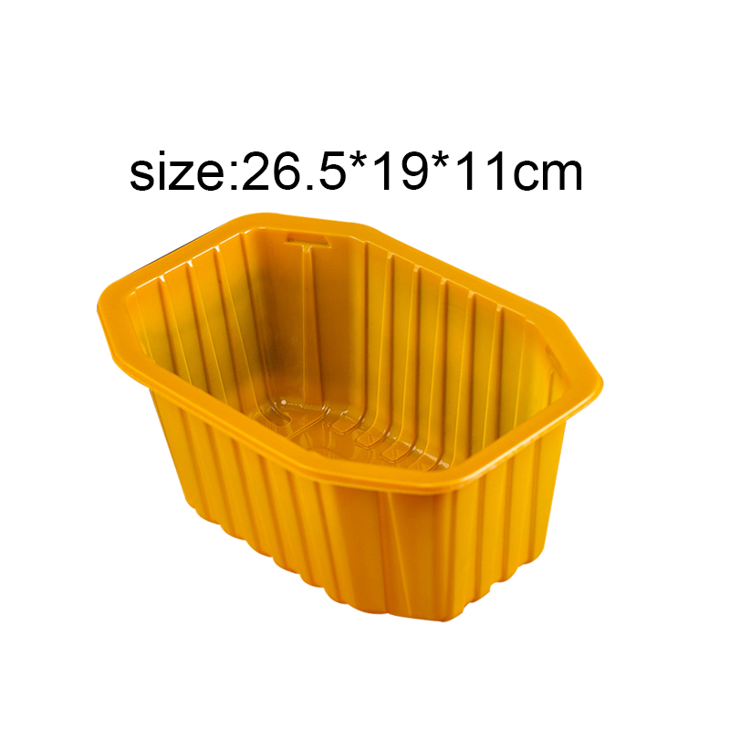 Plateau &eacute;pais jetable PP serrure rectangulaire bo&icirc;te fra&icirc;che carte bo&icirc;te d'emballage poulet frais et canard bo&icirc;te d'emballage frais